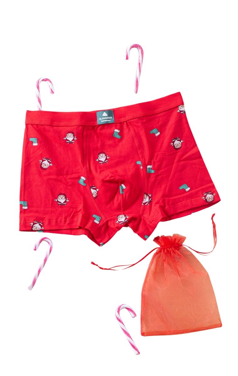 Lingerie Center Βαμβακερό ανδρικό μπόξερ Άγιος Βασίλης - Κόκκινο - LC152152-Κόκκινο-S